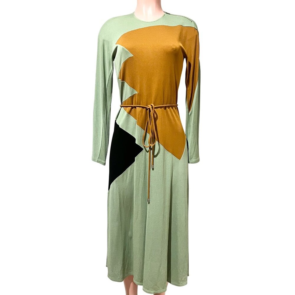 T-199. Tory Burch Color Block Honeycomb Jersey Dr… - image 6